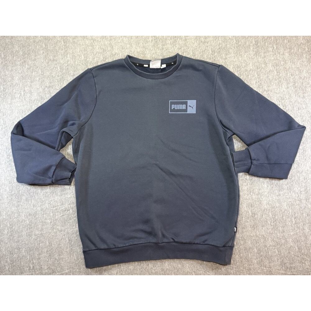 Puma Men’s Crewneck Sweatshirt-Size Medium/Navy Blue/Pullover